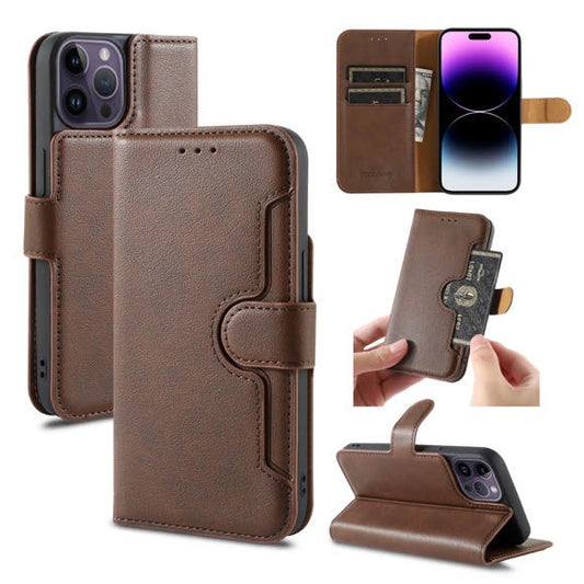 iPhone 15 Wallet Double Stiches Side Pocket Case