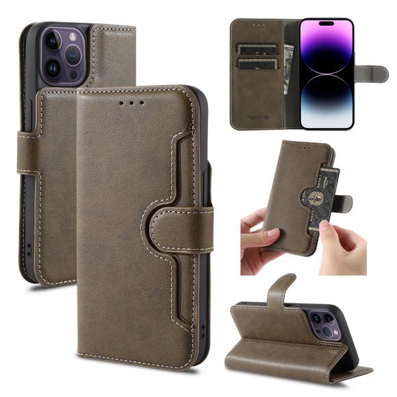 iPhone 11 Pro Max Wallet Double Stiches Side Pocket Case